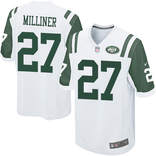 Youth Elite Dee Milliner Nike Jersey White Road - #27 NFL New York Jets